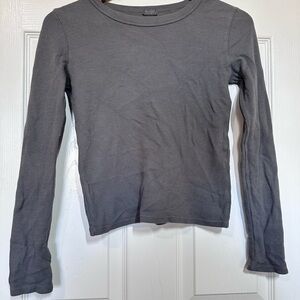 Madewell Charcoal Long Sleeve Tee
